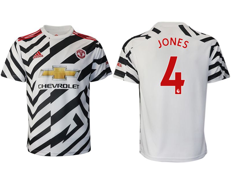 Men 2020-2021 club Manchester United away aaa version #4 white Soccer Jerseys->manchester united jersey->Soccer Club Jersey